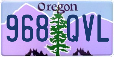 OR license plate 968QVL