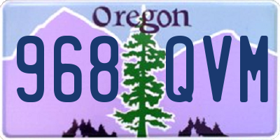 OR license plate 968QVM