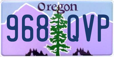 OR license plate 968QVP