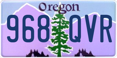 OR license plate 968QVR