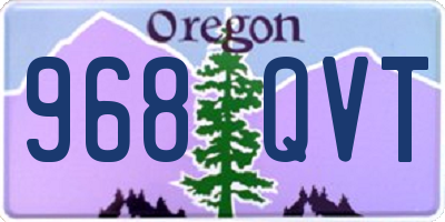 OR license plate 968QVT