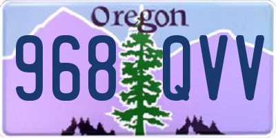 OR license plate 968QVV