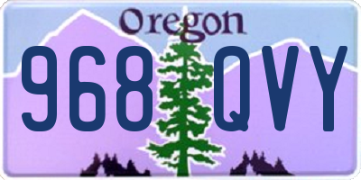 OR license plate 968QVY