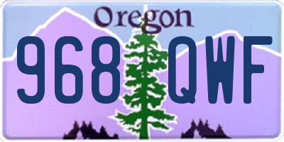 OR license plate 968QWF