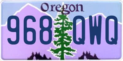 OR license plate 968QWQ