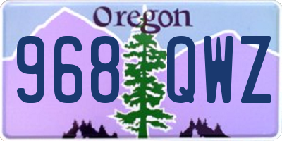 OR license plate 968QWZ