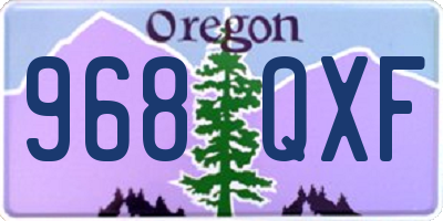 OR license plate 968QXF