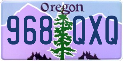 OR license plate 968QXQ