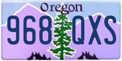 OR license plate 968QXS