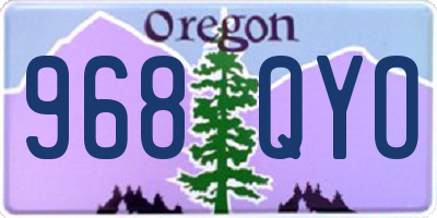 OR license plate 968QYO