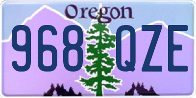 OR license plate 968QZE