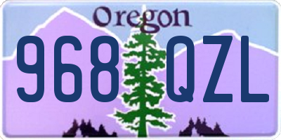 OR license plate 968QZL