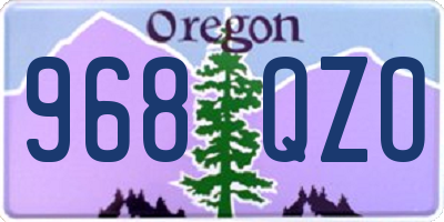 OR license plate 968QZO
