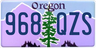 OR license plate 968QZS