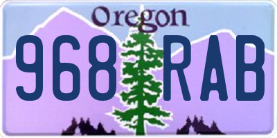 OR license plate 968RAB