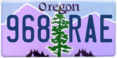 OR license plate 968RAE