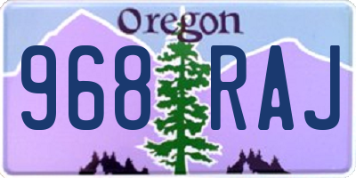 OR license plate 968RAJ