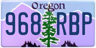 OR license plate 968RBP