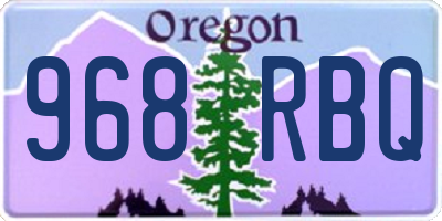 OR license plate 968RBQ