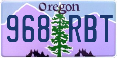OR license plate 968RBT
