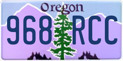 OR license plate 968RCC