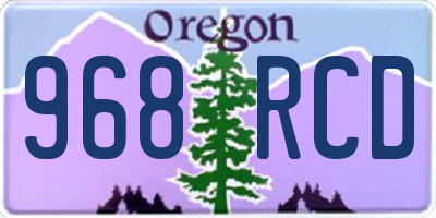 OR license plate 968RCD