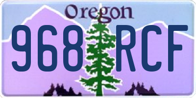 OR license plate 968RCF