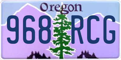 OR license plate 968RCG