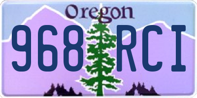 OR license plate 968RCI