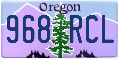 OR license plate 968RCL