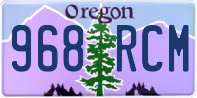 OR license plate 968RCM