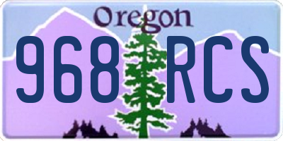 OR license plate 968RCS