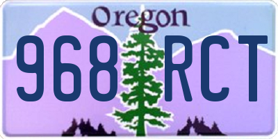 OR license plate 968RCT