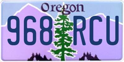 OR license plate 968RCU