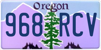 OR license plate 968RCV