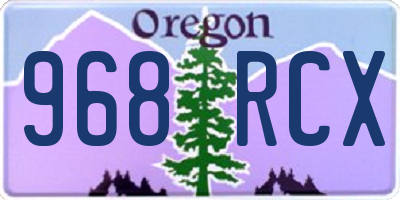 OR license plate 968RCX