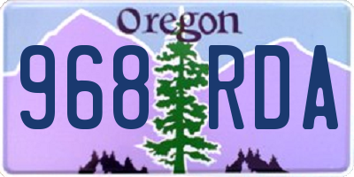 OR license plate 968RDA