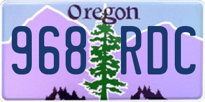 OR license plate 968RDC