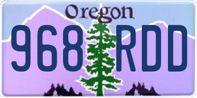 OR license plate 968RDD