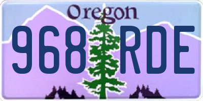 OR license plate 968RDE