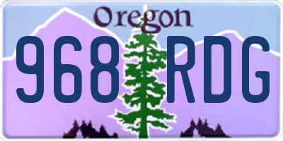 OR license plate 968RDG