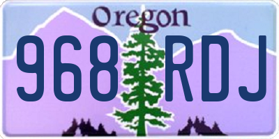 OR license plate 968RDJ