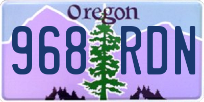 OR license plate 968RDN