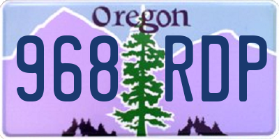 OR license plate 968RDP