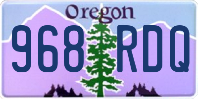 OR license plate 968RDQ