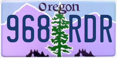OR license plate 968RDR
