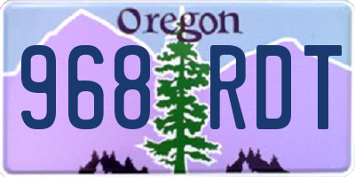 OR license plate 968RDT