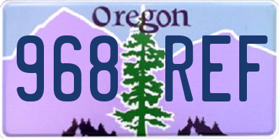 OR license plate 968REF