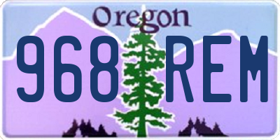 OR license plate 968REM