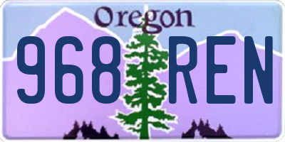 OR license plate 968REN